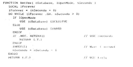 Function for USE in network