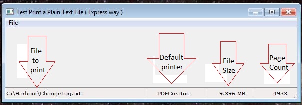 Screenshoot of Test Print File Express