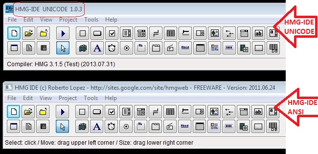 My HMG-IDE titles for HMG 3.1.5 Release