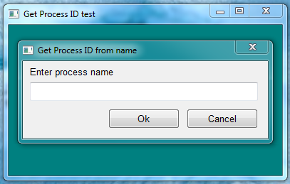 Screen shoot of Get Process ID test .prg