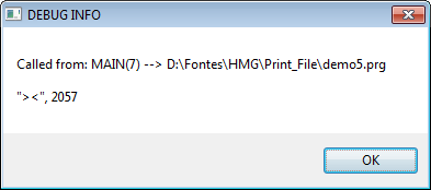 Msg on running demo5.exe